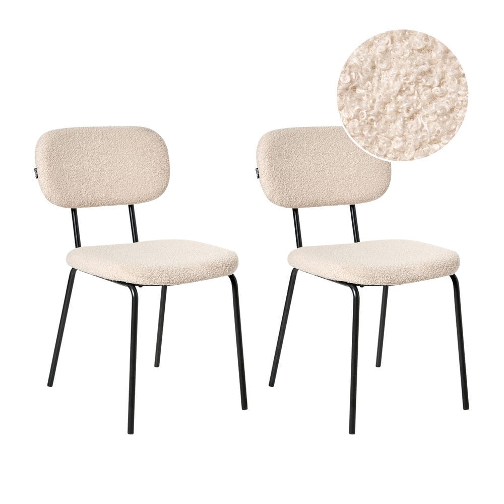 Spisestol Adair 2-pakning - Beige, svart