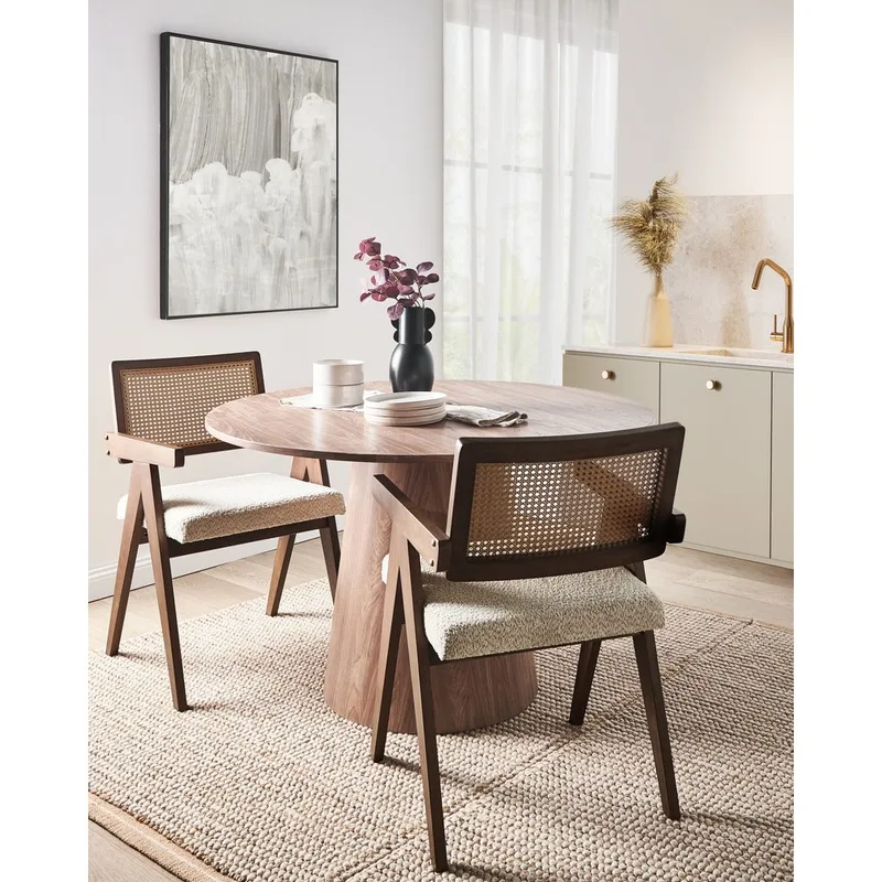 Spisestol Ava 2-pakning - Mørk brun, Beige - Møbler - Stoler & lenestoler - Spisestuestoler & kjøkkenstoler