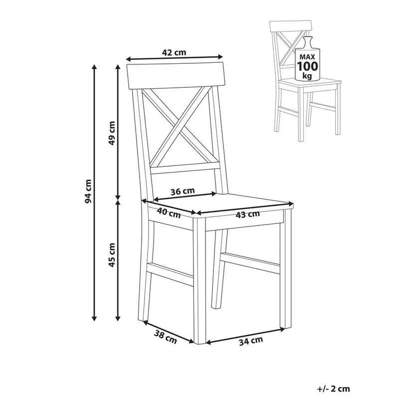 Spisestol Barlee 2-pakning - Møbler - Stoler & lenestoler - Spisestuestoler & kjøkkenstoler