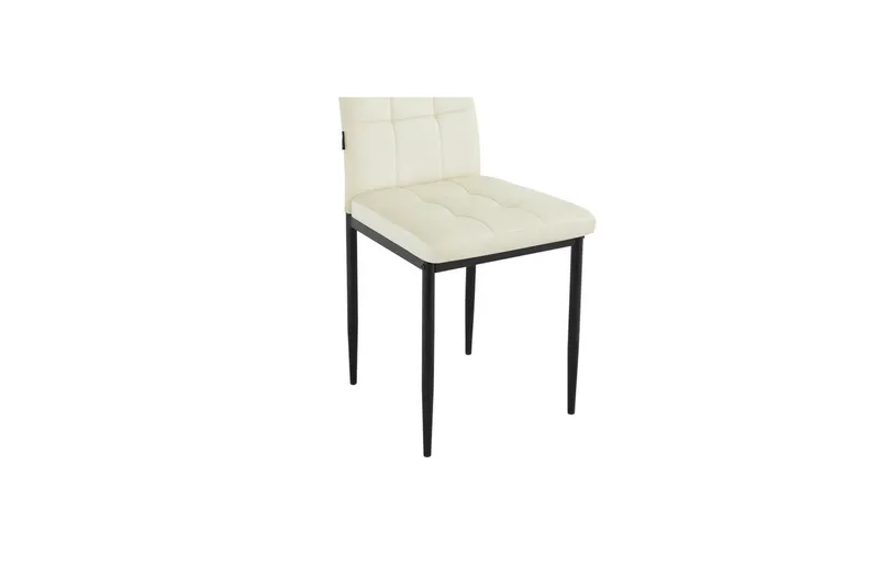 Spisestol Becca sett med 4 Fløyel/metall, Krem - Fløyel/metall, Krem - Møbler - Stoler & lenestoler - Spisestuestoler & kjøkkenstoler