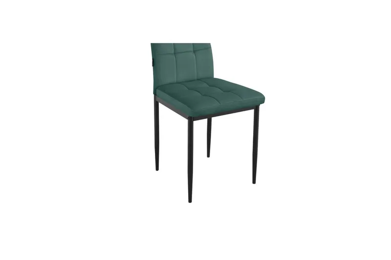 Spisestol Becca sett med 4 Fløyel/metall, Mørk grønn - Fløyel/metall, Mørk grønn - Møbler - Stoler & lenestoler - Spisestuestoler & kjøkkenstoler