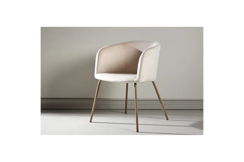 Spisestol Berit - Krem - Møbler - Stoler & lenestoler - Spisestuestoler & kjøkkenstoler