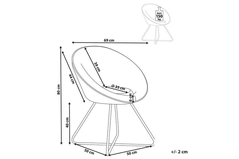 Spisestol Floby ll - Blå, Svart - Møbler - Stoler & lenestoler - Lenestoler