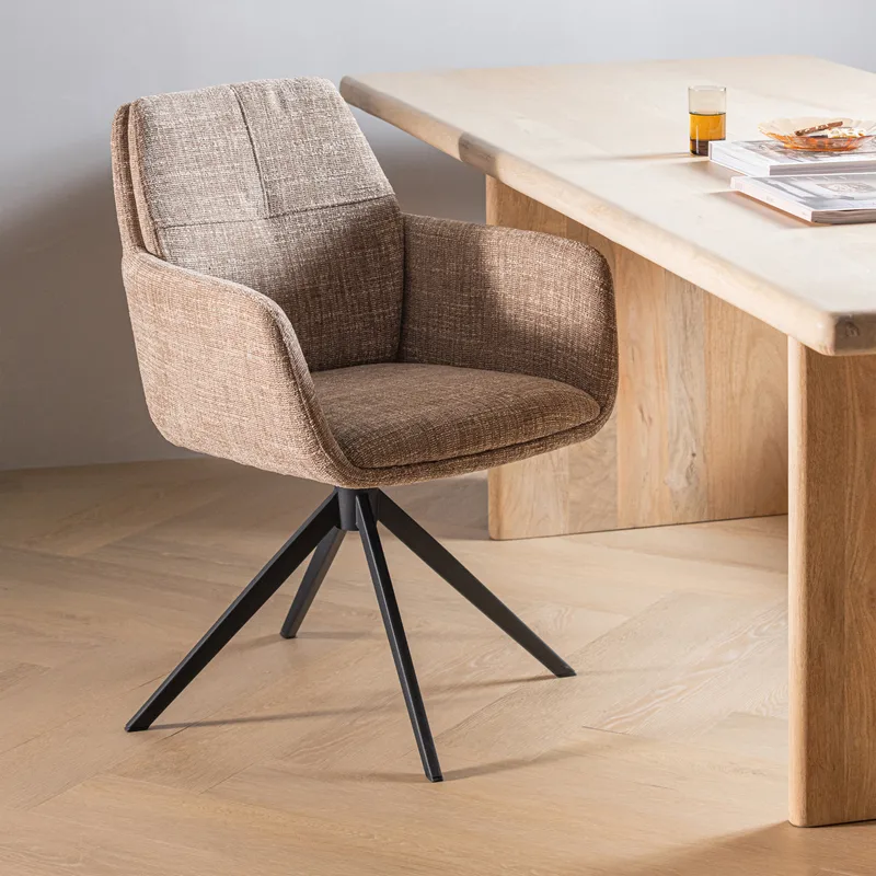 Spisestol Grant med snurrefunksjon - Sand melange - Møbler - Stoler & lenestoler - Spisestuestoler & kjøkkenstoler
