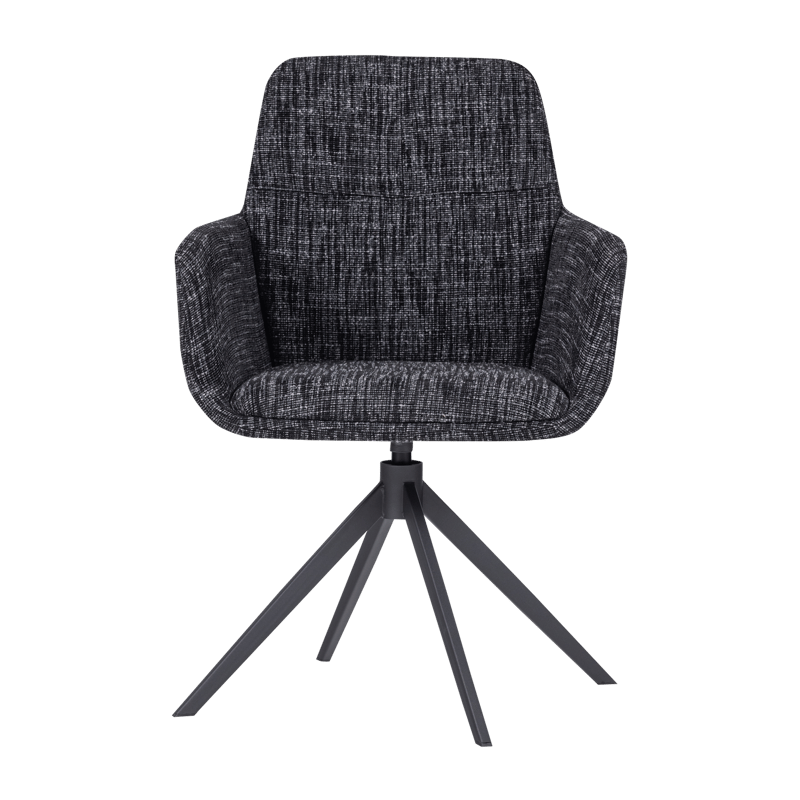 Spisestol Grant med snurrefunksjon - Svart - Møbler - Stoler & lenestoler - Spisestuestoler & kjøkkenstoler