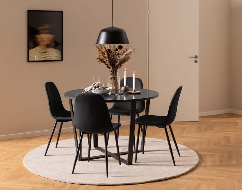 Spisestol HOME4YOU Celia Svart - svart - Møbler - Stoler & lenestoler - Spisestuestoler & kjøkkenstoler