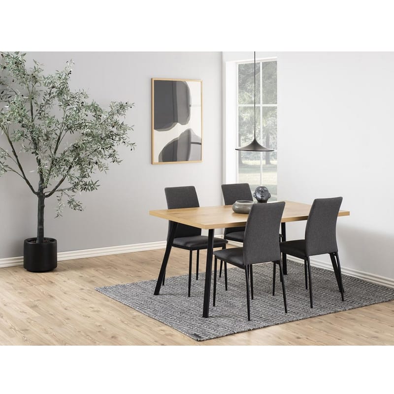 Spisestol HOME4YOU Demina Mørkegrå - Mørkegrå - Møbler - Stoler & lenestoler - Spisestuestoler & kjøkkenstoler