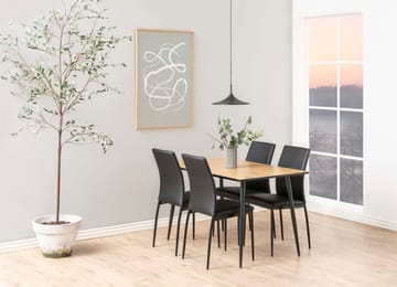 Spisestol HOME4YOU Demina Svart PU - Svart - Møbler - Stoler & lenestoler - Spisestuestoler & kjøkkenstoler