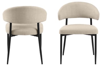Spisestol HOME4YOU Edina beige - Beige - Møbler - Stoler & lenestoler - Spisestuestoler & kjøkkenstoler