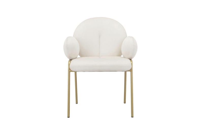 Spisestol Iwama Sett med 2 Kremfløyel - Kremfløyel - Møbler - Stoler & lenestoler - Spisestuestoler & kjøkkenstoler