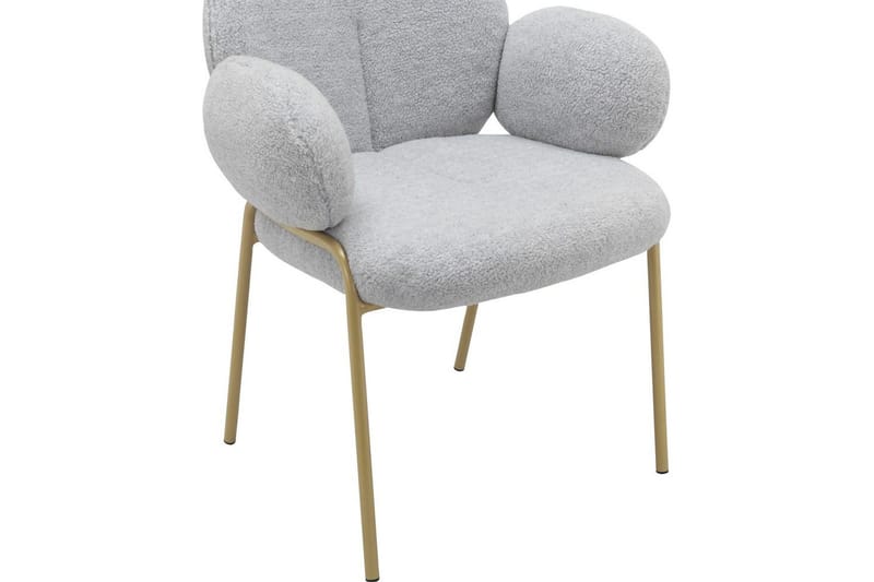 Spisestol Iwama Sett med 2 Lys grå teddy - Lys grå teddy - Møbler - Stoler & lenestoler - Spisestuestoler & kjøkkenstoler