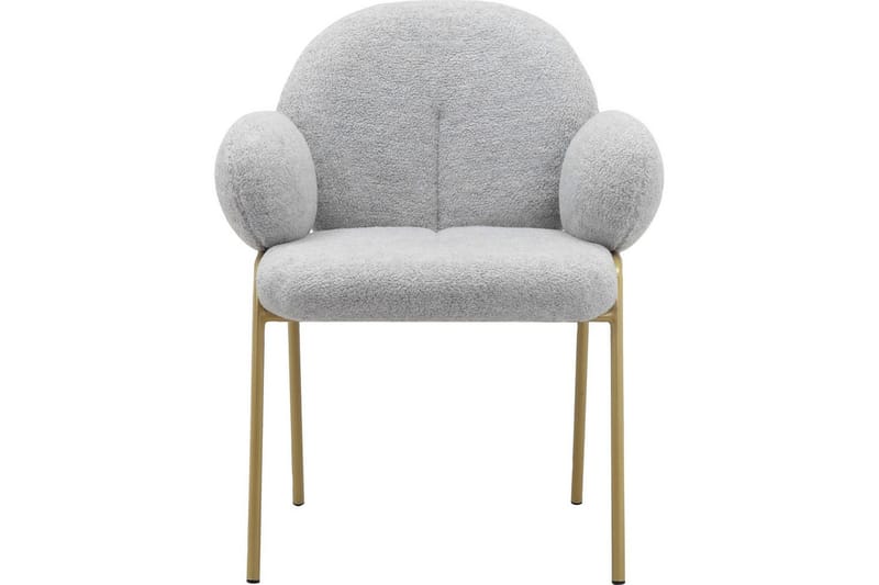 Spisestol Iwama Sett med 2 Lys grå teddy - Lys grå teddy - Møbler - Stoler & lenestoler - Spisestuestoler & kjøkkenstoler