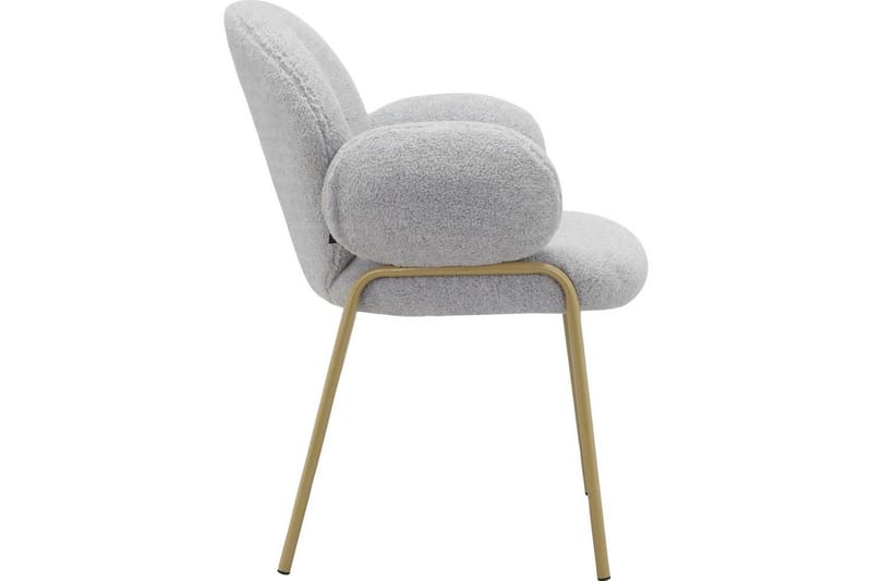 Spisestol Iwama Sett med 2 Lys grå teddy - Lys grå teddy - Møbler - Stoler & lenestoler - Spisestuestoler & kjøkkenstoler