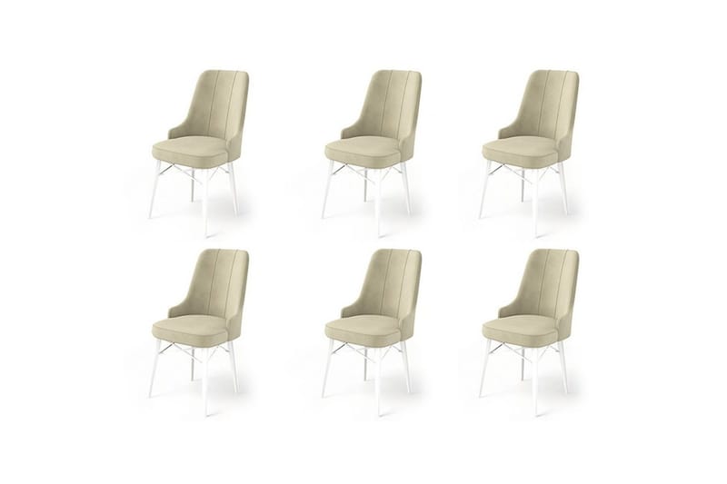 Spisestol Jandela Krem / Hvit - Krem / Hvit - Møbler - Stoler & lenestoler - Spisestuestoler & kjøkkenstoler