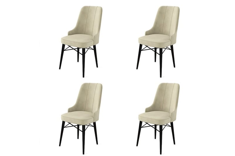Spisestol Jandela Krem / Svart - Krem / Svart - Møbler - Stoler & lenestoler - Spisestuestoler & kjøkkenstoler