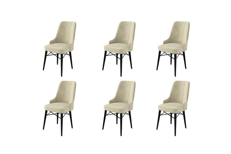 Spisestol Jandela Krem / Svart, Krem / Svart