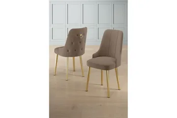 Spisestol Jebi Cappuccino / Gull - Cappuccino / Gull - Møbler - Stoler & lenestoler - Spisestuestoler & kjøkkenstoler
