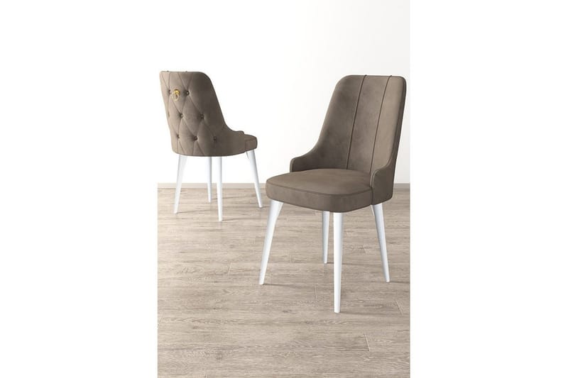 Spisestol Jebi Cappuccino / Hvit - Cappuccino / Hvit - Møbler - Stoler & lenestoler - Spisestuestoler & kjøkkenstoler