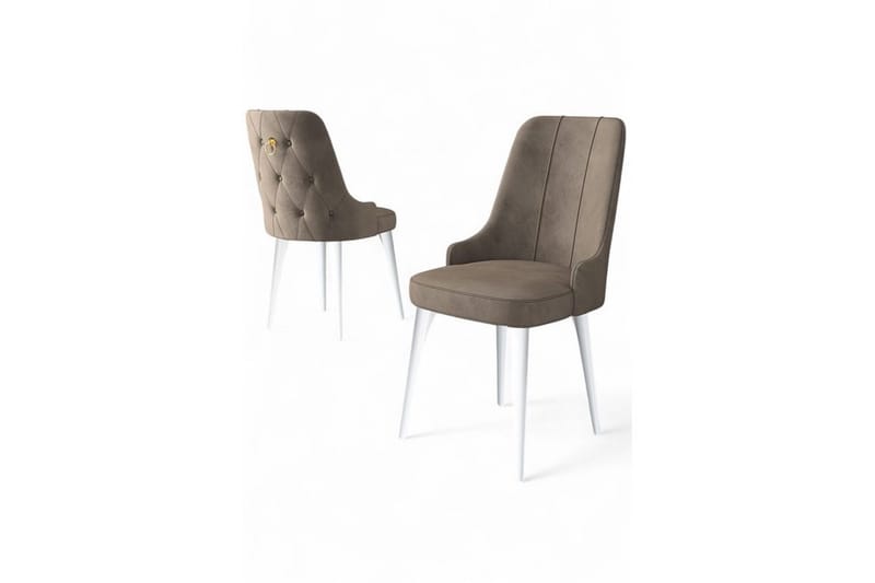Spisestol Jebi Cappuccino / Hvit - Cappuccino / Hvit - Møbler - Stoler & lenestoler - Spisestuestoler & kjøkkenstoler