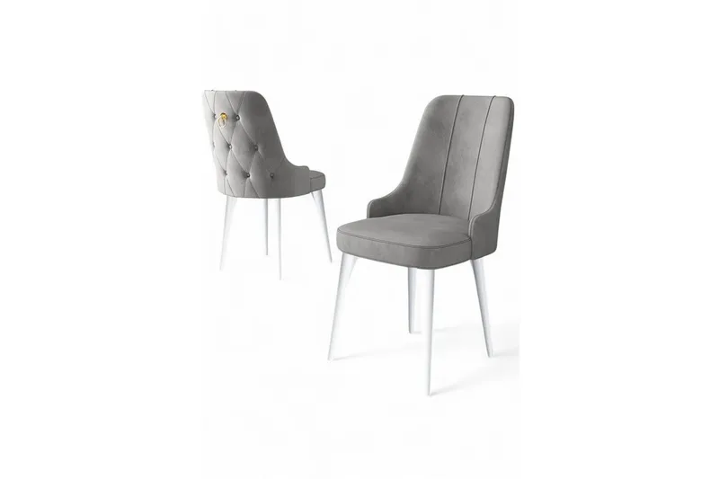 Spisestol Jebi Grå / Hvit - Grå / Hvit - Møbler - Stoler & lenestoler - Spisestuestoler & kjøkkenstoler