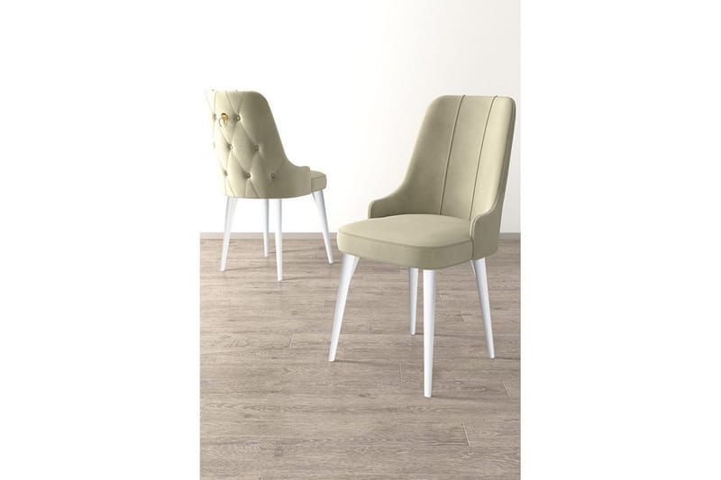 Spisestol Jebi Krem / Hvit - Krem / Hvit - Møbler - Stoler & lenestoler - Spisestuestoler & kjøkkenstoler