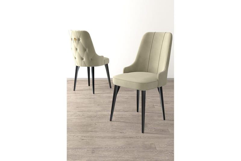 Spisestol Jebi Krem / Svart - Krem / Svart - Møbler - Stoler & lenestoler - Spisestuestoler & kjøkkenstoler