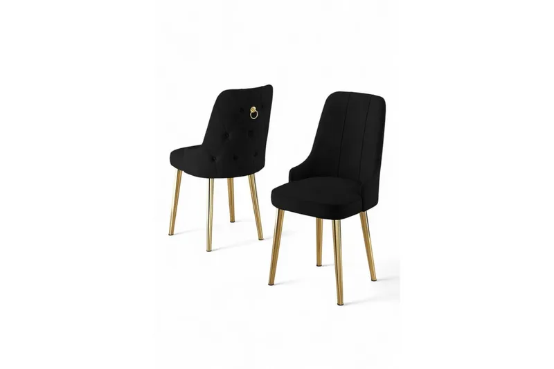 Spisestol Jebi Svart / Gull - Svart / Gull - Møbler - Stoler & lenestoler - Spisestuestoler & kjøkkenstoler