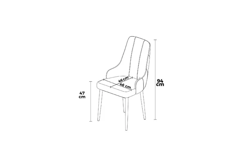 Spisestol Jebi Svart / Gull - Svart / Gull - Møbler - Stoler & lenestoler - Spisestuestoler & kjøkkenstoler