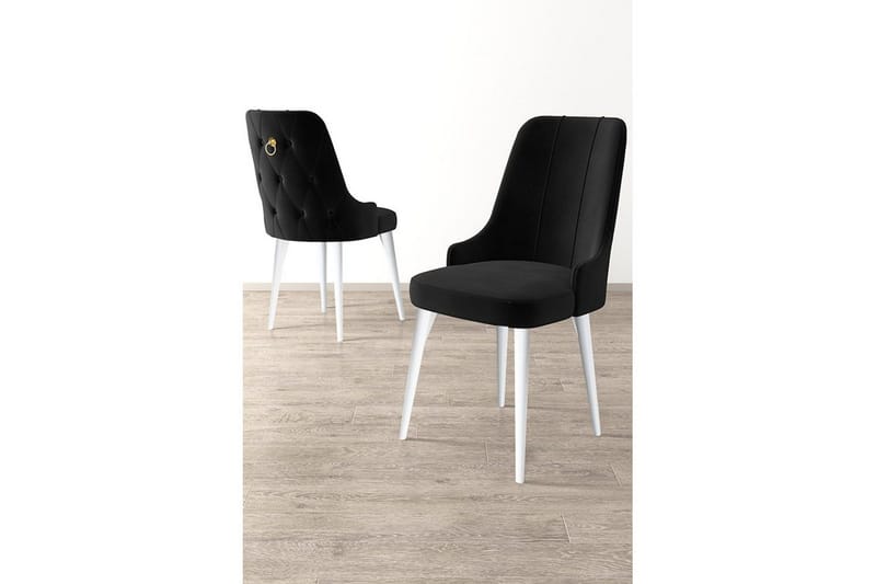 Spisestol Jebi Svart / Hvit - Svart / Hvit - Møbler - Stoler & lenestoler - Spisestuestoler & kjøkkenstoler