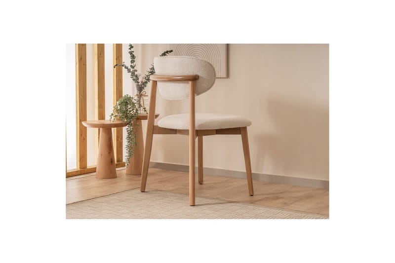 Spisestol Karela Bøk / Hvit - Hvitfarget tre - Møbler - Stoler & lenestoler - Spisestuestoler & kjøkkenstoler