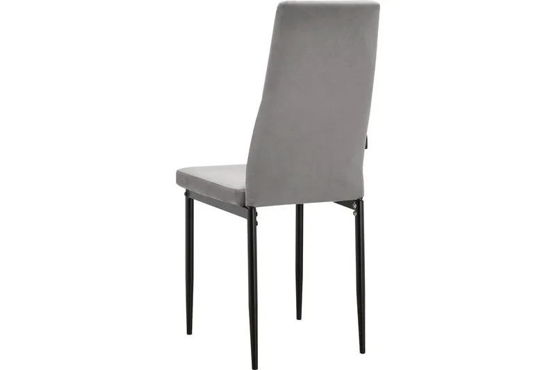 Spisestol Kelly Grå, Fløyel - Grå, Fløyel - Møbler - Stoler & lenestoler - Spisestuestoler & kjøkkenstoler