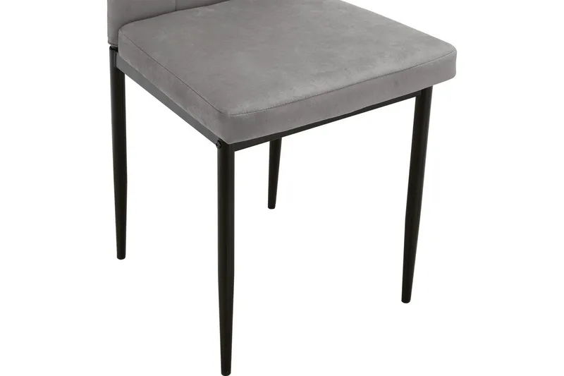Spisestol Kelly Grå, Fløyel - Grå, Fløyel - Møbler - Stoler & lenestoler - Spisestuestoler & kjøkkenstoler