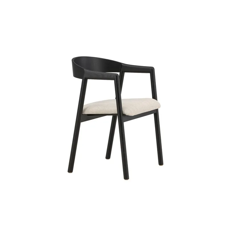 Spisestol Langøen - Svart - Møbler - Stoler & lenestoler - Karmstoler