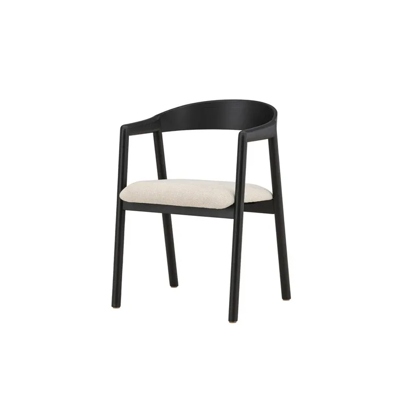 Spisestol Langøen - Svart - Møbler - Stoler & lenestoler - Spisestuestoler & kjøkkenstoler