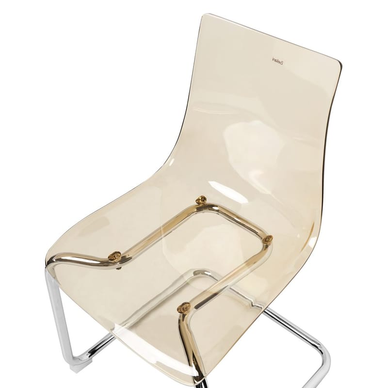 Spisestol Marshall 2-pakning - Transparent, Oransje, Sølv - Møbler - Stoler & lenestoler - Spisestuestoler & kjøkkenstoler