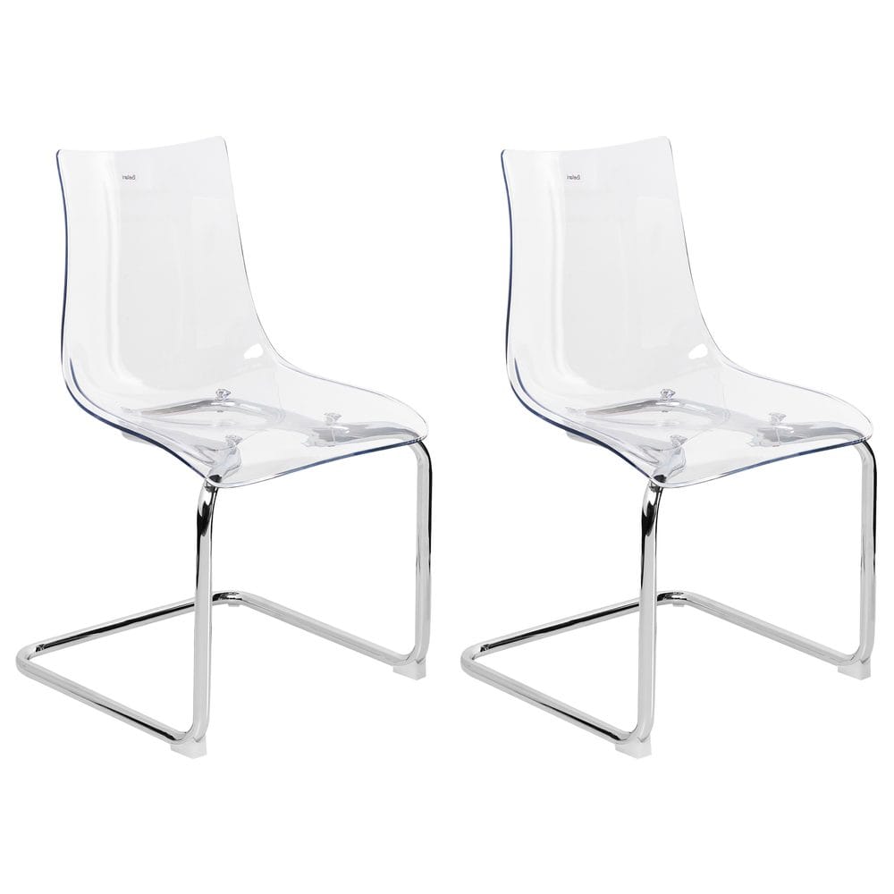 Spisestol Marshall 2-pakning - Transparent, Sølv