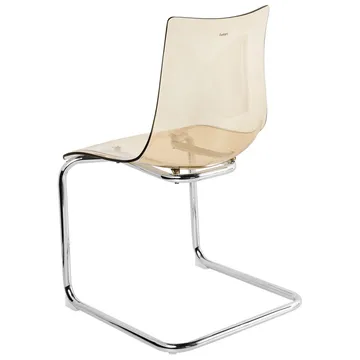 Spisestol Marshall 2-pakning - Transparent, Oransje, Sølv - Møbler - Stoler & lenestoler - Spisestuestoler & kjøkkenstoler