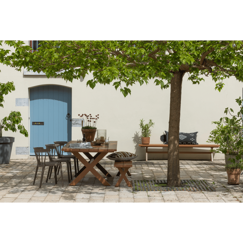 Spisestol med spiler Bliss utendørs - Brun melange - Møbler - Stoler & lenestoler - Spisestuestoler & kjøkkenstoler