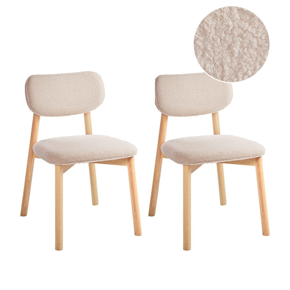 Spisestol Mills 2-pakning - Brun, Beige