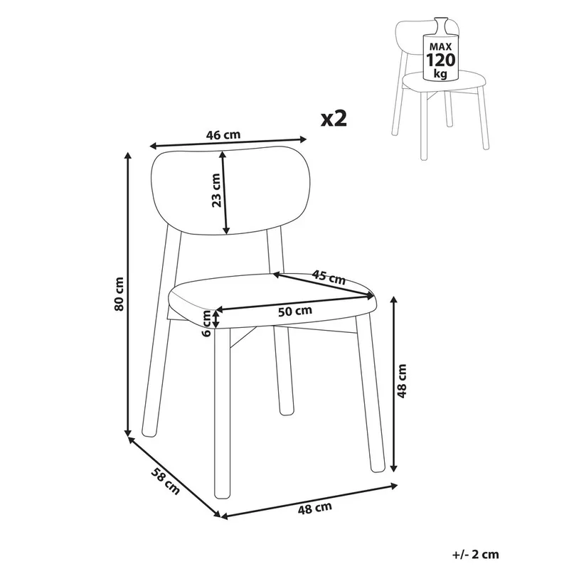 Spisestol Mills 2-pakning - Brun, Grønn - Møbler - Stoler & lenestoler - Spisestuestoler & kjøkkenstoler