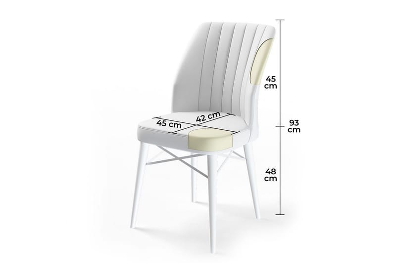 Spisestol Miraen Fume / Hvit - Fume / Hvit - Møbler - Stoler & lenestoler - Spisestuestoler & kjøkkenstoler