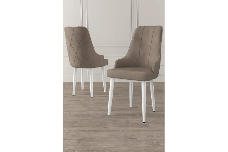 Spisestol Mobarkar Cappuccino / Hvit - Cappuccino / Hvit - Møbler - Stoler & lenestoler - Spisestuestoler & kjøkkenstoler