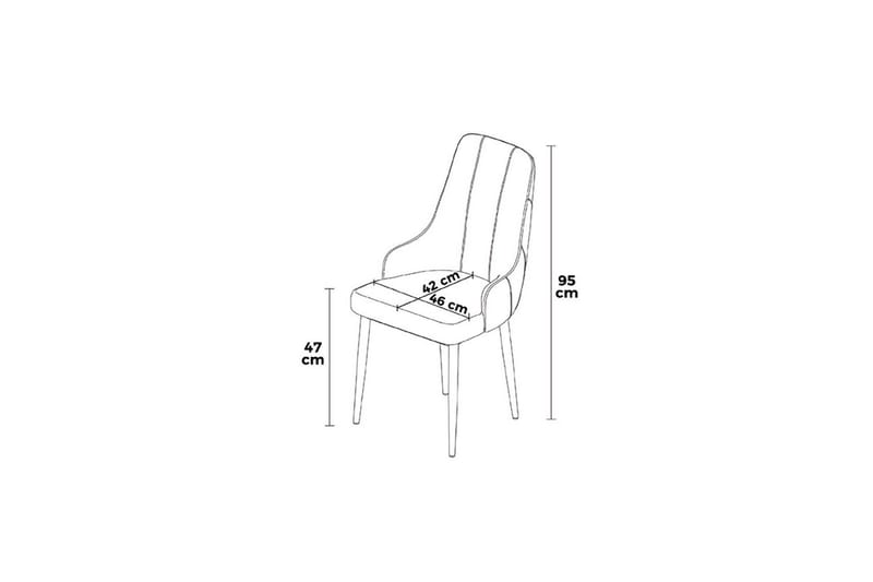 Spisestol Mobarkar Cappuccino / Svart - Cappuccino / Svart - Møbler - Stoler & lenestoler - Spisestuestoler & kjøkkenstoler