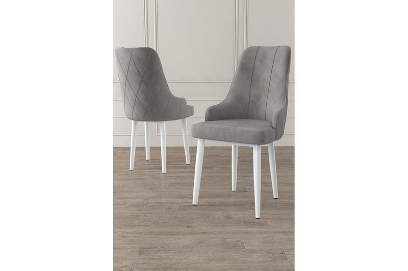 Spisestol Mobarkar Grå / Hvit - Grå / Hvit - Møbler - Stoler & lenestoler - Spisestuestoler & kjøkkenstoler