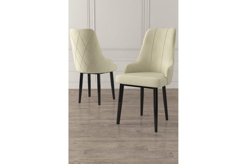 Spisestol Mobarkar Krem / Svart - Krem / Svart - Møbler - Stoler & lenestoler - Spisestuestoler & kjøkkenstoler