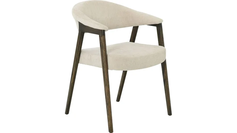 Spisestol NFG EDDA 2-pakning creme/brunlackad ek, krem/brunlakkert eik