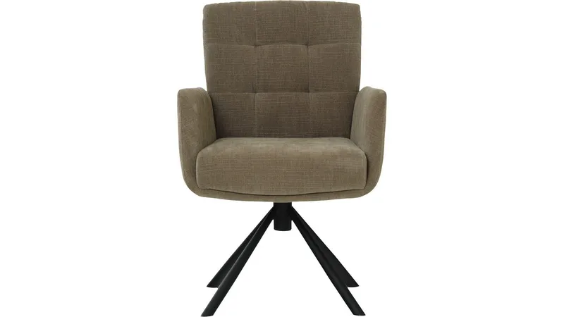 Spisestol NFG Remy 2-pakning med sving Grå/beige - Grå/beige - Møbler - Stoler & lenestoler - Spisestuestoler & kjøkkenstoler