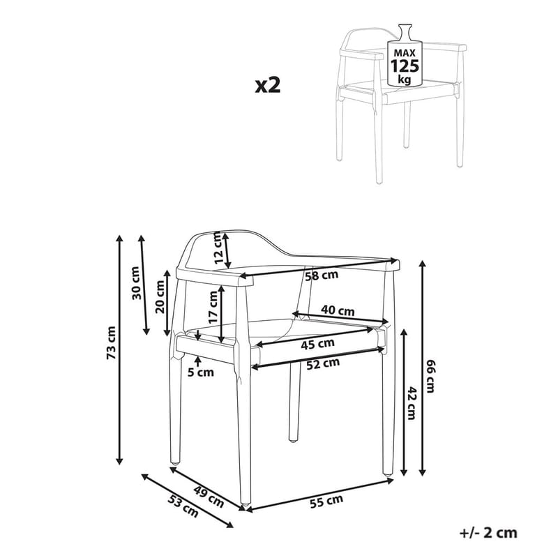 Spisestol Oakdale 2-pakning - Møbler - Stoler & lenestoler - Spisestuestoler & kjøkkenstoler