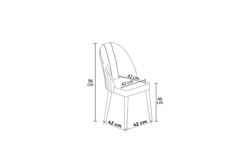 Spisestol Orlen Krem / Krom - Krem / Krom - Møbler - Stoler & lenestoler - Spisestuestoler & kjøkkenstoler