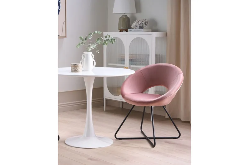 Spisestol Rachel - Rosa, svart, Rosa, Svart - Møbler - Stoler & lenestoler - Spisestuestoler & kjøkkenstoler